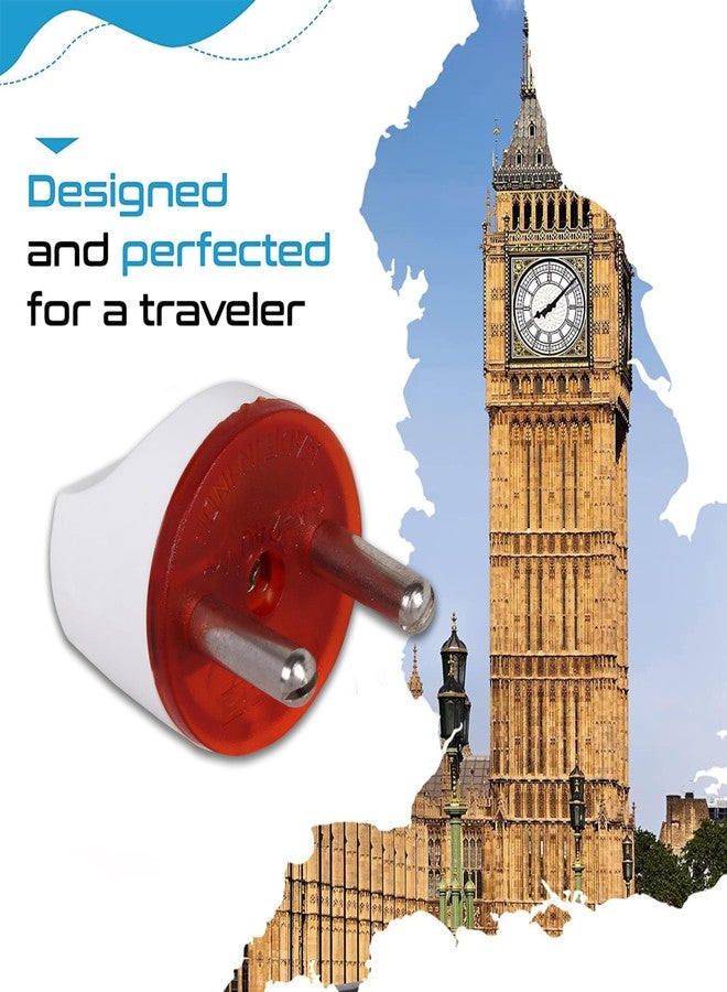 MICA 6 amp. to 16 amp. Ceramic Inside Solid 3 Pin Conversion Plug and MICA 2 Pin 6 amp. Universal Travel Adapter Conversion Plug (2) - Image 4